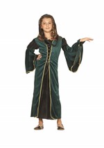 Girls Green Renaissance Maiden Costume Dress