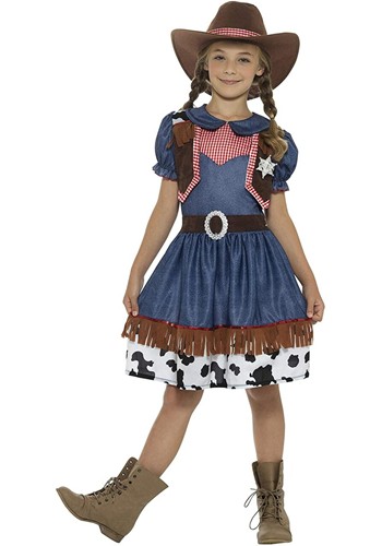 Girls Texas Blue Cowgirl Costume Dress