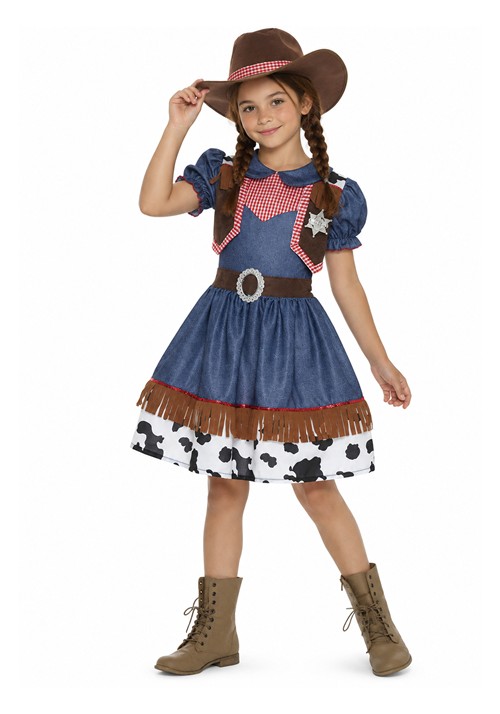 Girl's Texas Blue Cowgirl Costume Dress upd
