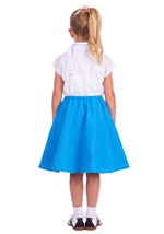 Kids Blue Poodle Skirt with Shirt Costume Alt 1