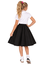 Kids Black Poodle Skirt with Shirt Costume Alt 1