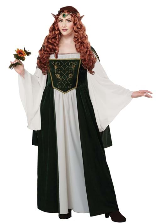 Plus Size Elven Renaissance Queen Womens Costume