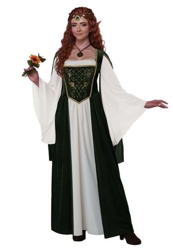 Womens Elven Renaissance Queen Dress Costume