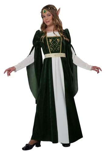 Girls Elven Renaissance Princess Dress Costume