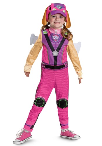 Girls Paw Patrol Dino Movie Classic Skye Costume