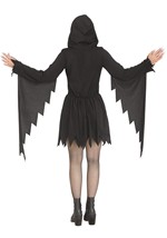 Womens Ghost Face Black Glitter Costume Alt 1