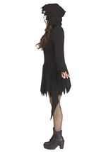 Womens Ghost Face Black Glitter Costume Alt 2