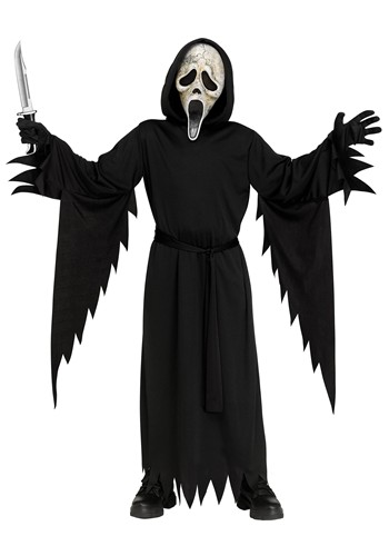 Aged Ghost Face Kids Costume