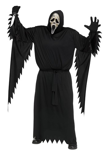 Plus Size Aged Ghost Face Adult Costume