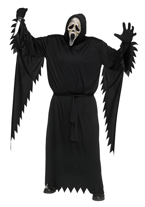 Plus Size Aged Ghost Face Adult Costume