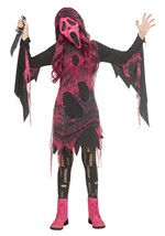 Pink Gauze Ghost Face Costume for Girls