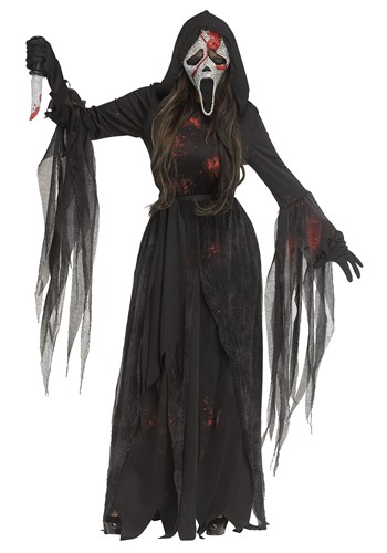 Bloody Bling Ghost Face Womens Costume
