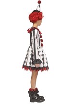 Girls Ghost Face Harlequin Costume Alt 3