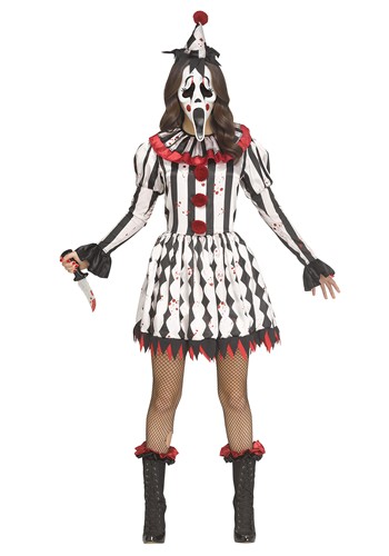 Womens Ghost Face Harlequin Costume