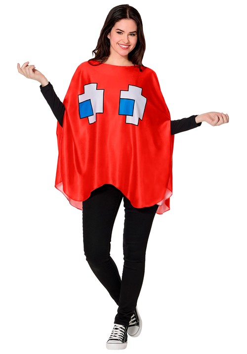 Adult PAC MAN Blinky Poncho Costume