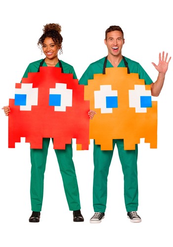 Adult PAC MAN Clyde Blinky Reversable Costume