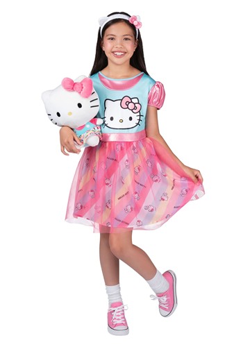 Girls Hello Kitty Dress Up Costume Set Plush
