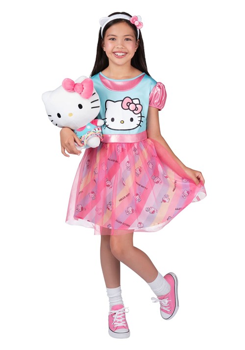 Girls Hello Kitty Dress Up Costume Set Plush