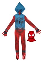 Boys Scarlet Spider Gaming Zentai Suit Costume Alt 1