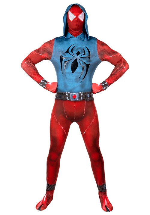 Mens Scarlet Spider Gaming Zentai Suit Costume