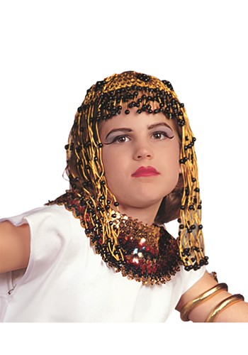 Cleopatras Beaded Gold Costume Headpiece Accessory