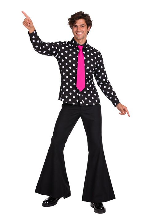 Mens Disco Heat Costume Tie Shirt