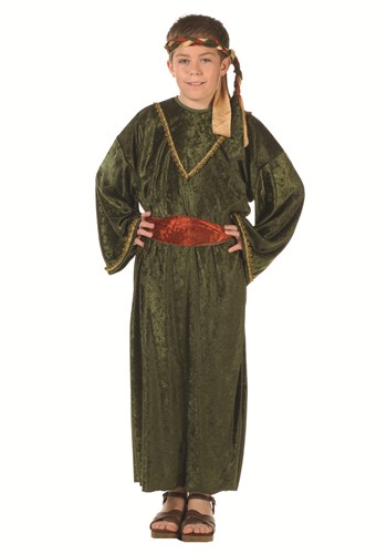 Kids Green Wiseman Costume Robe