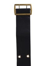 Black Double Layer Holes Costume Vinyl Belt Alt 2
