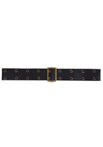 Black Double Layer Holes Costume Vinyl Belt Alt 3