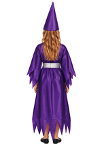 Girls Purple Merlina Wizard Costume Robe Alt 1