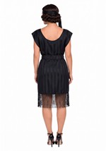 Womens Roaring 20s Black Flapper Dress Costume Alt 1