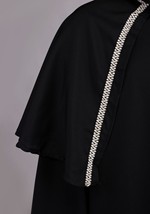 Adult Medieval Black Velvet Hooded Warlock Robe Alt 4