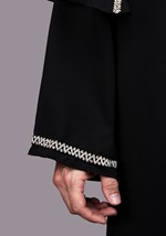 Adult Medieval Black Velvet Hooded Warlock Robe Alt 5