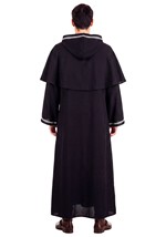 Adult Medieval Black Velvet Hooded Warlock Robe Alt 1
