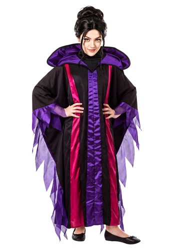 Girls Evil Queen Black Costume Dress