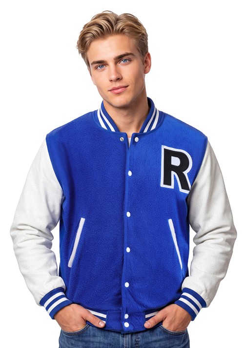 Mens Blue Letterman Jacket Costume