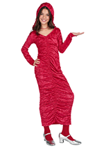 Kids Red Dress with Hood Costume
