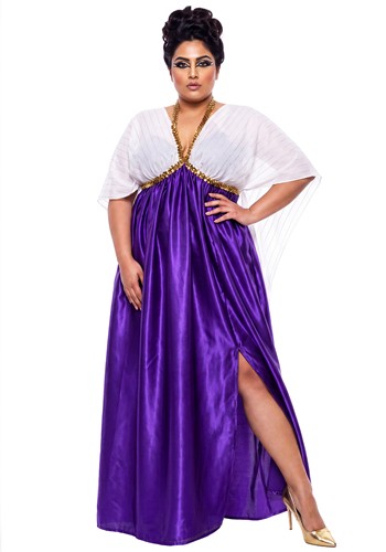 Plus Size Cleopatra Purple Costume Dress for Women