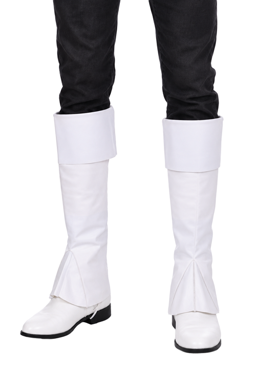 White PVC Boot Tops Accessory