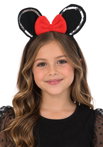 Kids Sequin Mouse Costume Headband Accessory