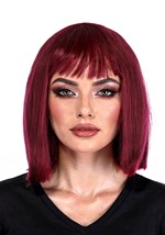 Womens Burgundy Barbara Ann Bob Costume Wig