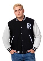 Plus Size Letterman Black Jacket Costume for Men