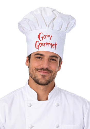 Gory Gourmet Chef Costume Hat Accessory