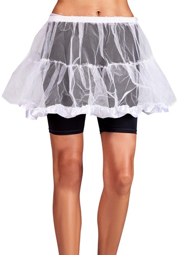 Womens Petticoat with White Lace Trim Accessory
