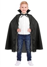 Kids Taffeta Black Costume Cape