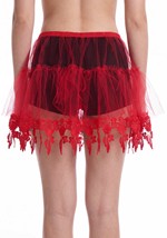 Red Womens Petticoat with Tear Drop Lace Accessory Alt 1