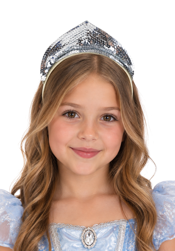 Kids Silver Sequin Regal Tiara Accessory