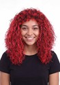 Adult Red Black Fancy Curly Costume Wig