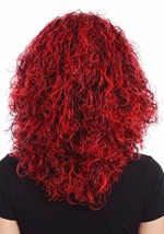 Adult Red Black Fancy Curly Costume Wig Alt 1
