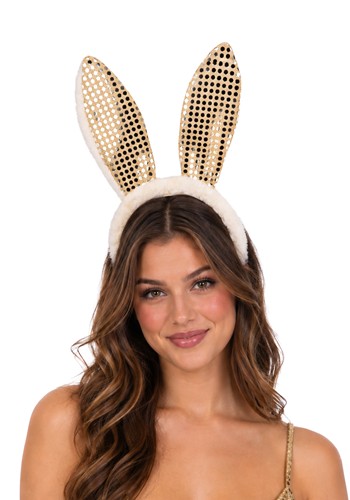 Plush Bunny Ears with Sequins
